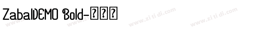 ZabalDEMO Bold字体转换